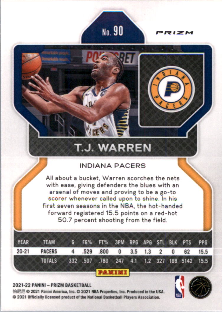 2021-22 Panini Prizm Prizms choix de cartes de basketball sur glace - Photo 77 sur 239