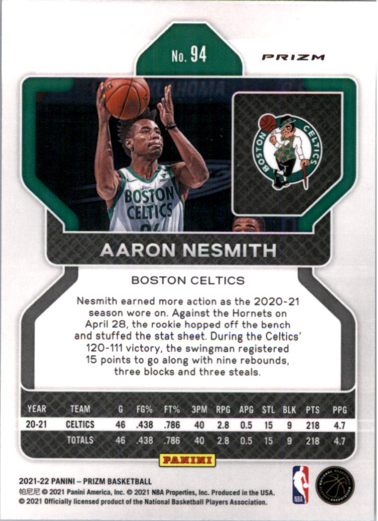 2021-22 Panini Prizm Prizms choix de cartes de basketball sur glace - Photo 81 sur 239