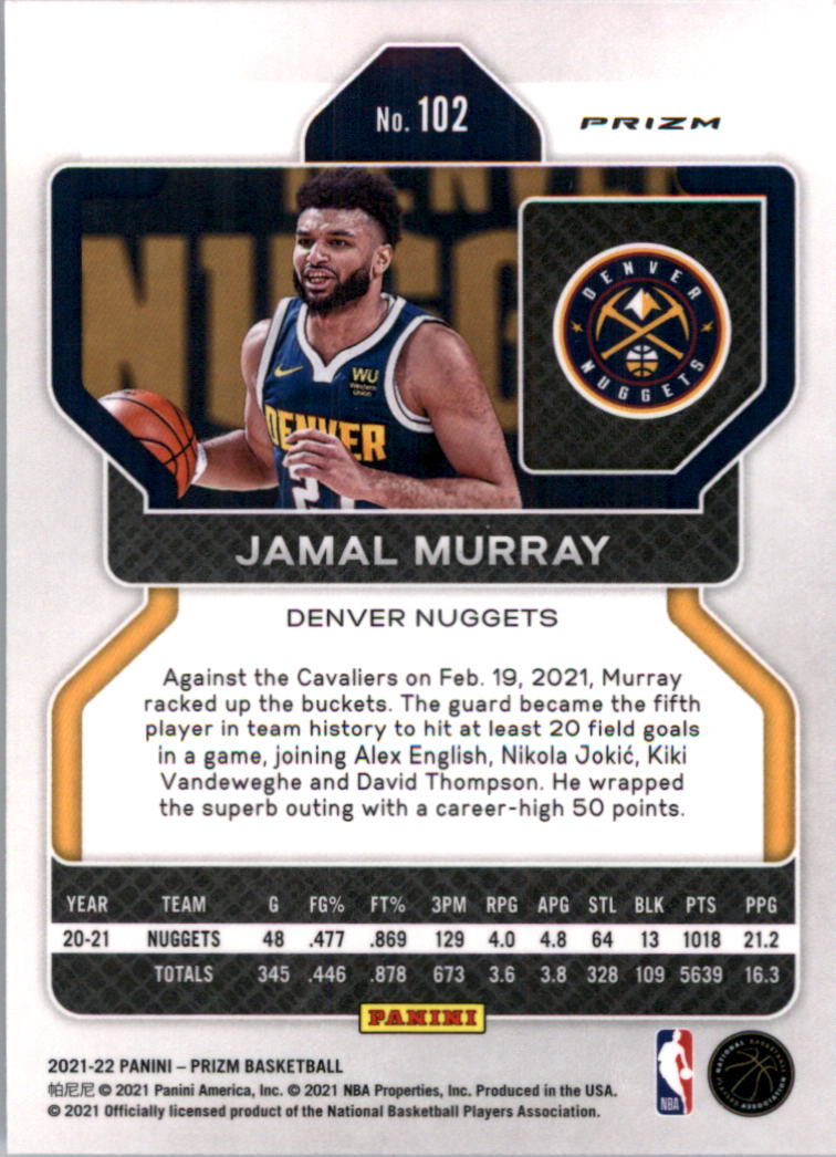 2021-22 Panini Prizm Prizms choix de cartes de basketball sur glace - Photo 85 sur 239