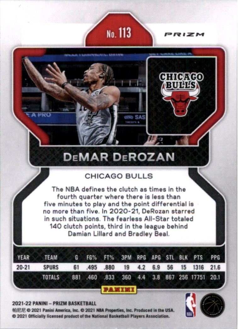 2021-22 Panini Prizm Prizms choix de cartes de basketball sur glace - Photo 97 sur 239