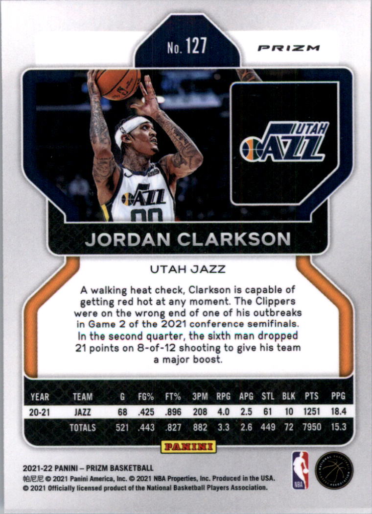 2021-22 Panini Prizm Prizms choix de cartes de basketball sur glace - Photo 105 sur 239