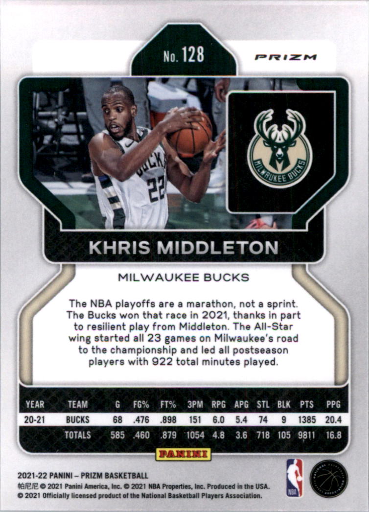 2021-22 Panini Prizm Prizms choix de cartes de basketball sur glace - Photo 107 sur 239