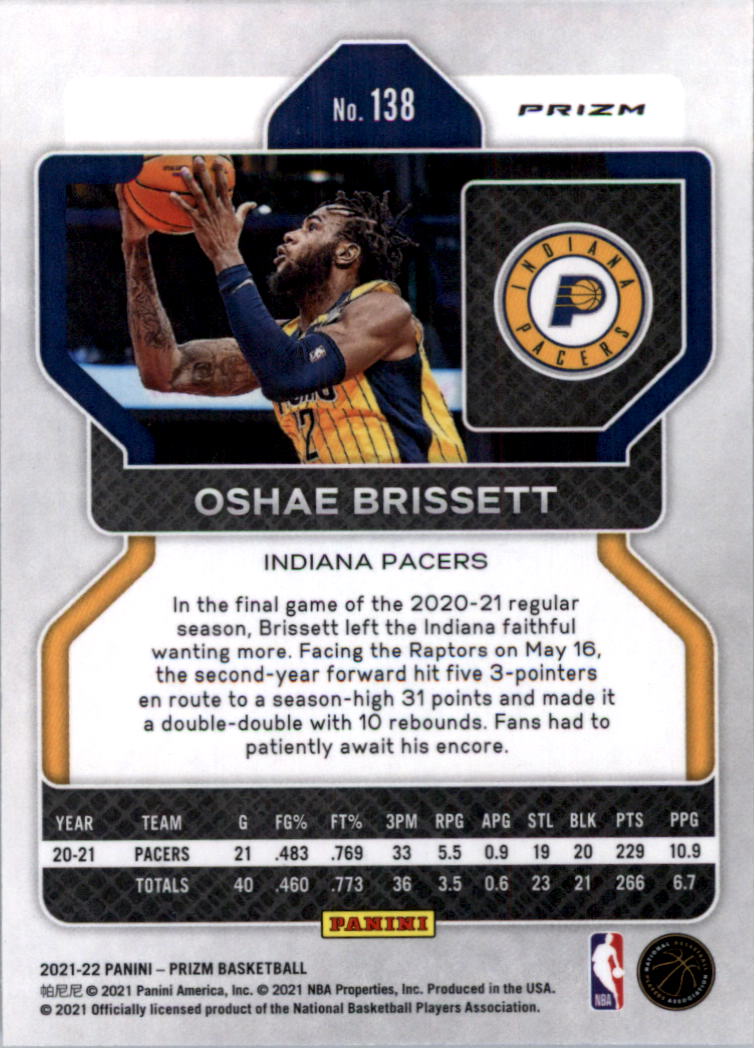2021-22 Panini Prizm Prizms choix de cartes de basketball sur glace - Photo 117 sur 239
