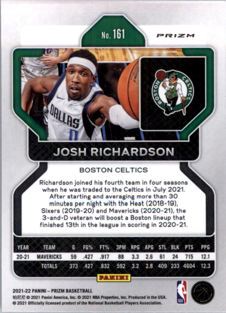 2021-22 Panini Prizm Prizms choix de cartes de basketball sur glace - Photo 127 sur 239
