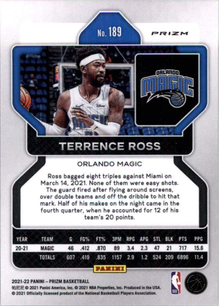 2021-22 Panini Prizm Prizms choix de cartes de basketball sur glace - Photo 165 sur 239