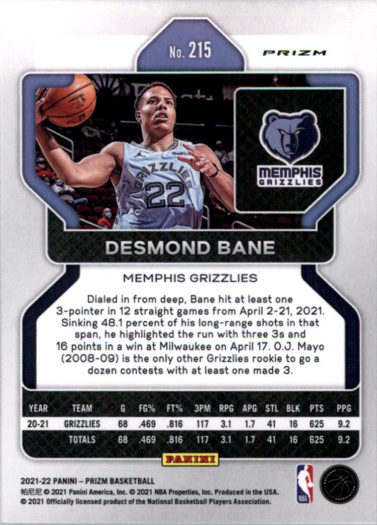 2021-22 Panini Prizm Prizms choix de cartes de basketball sur glace - Photo 189 sur 239