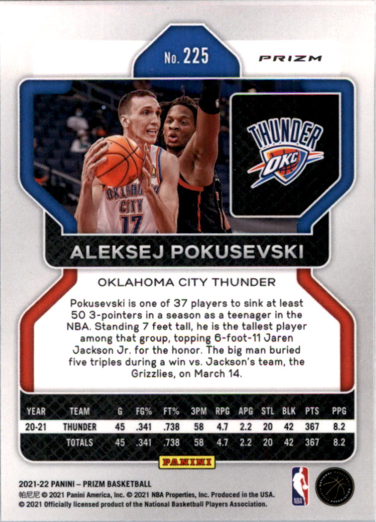 2021-22 Panini Prizm Prizms choix de cartes de basketball sur glace - Photo 195 sur 239