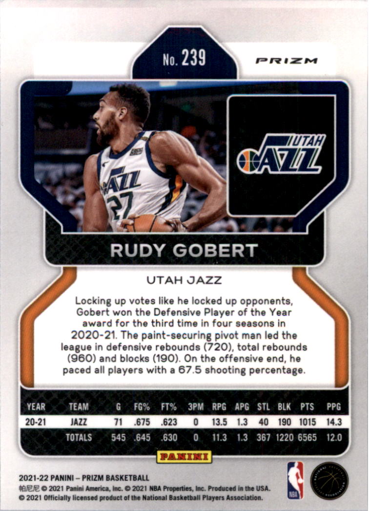 2021-22 Panini Prizm Prizms choix de cartes de basketball sur glace - Photo 201 sur 239
