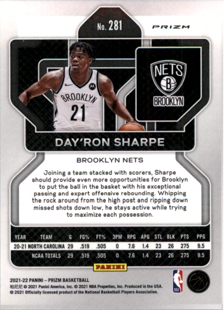2021-22 Panini Prizm Prizms choix de cartes de basketball sur glace - Photo 219 sur 239