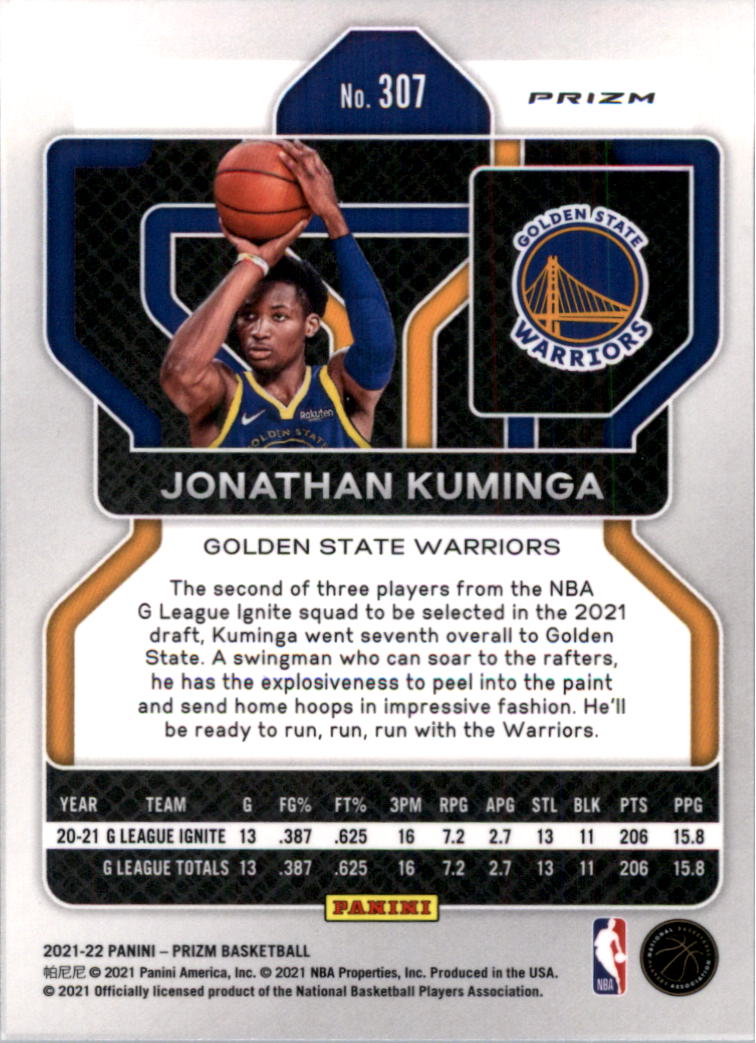 2021-22 Panini Prizm Prizms choix de cartes de basketball sur glace - Photo 229 sur 239