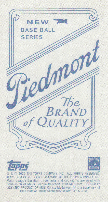 2022 Topps 206 Wave 2 Baseball "Piedmont Back" Parallel Cards - Picture 3 of 25