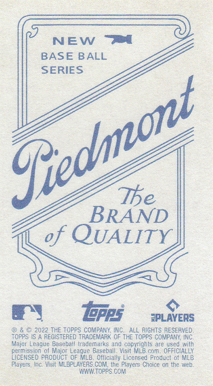 2022 Topps 206 Wave 2 Baseball "Piedmont Back" Parallel Cards - Picture 9 of 25