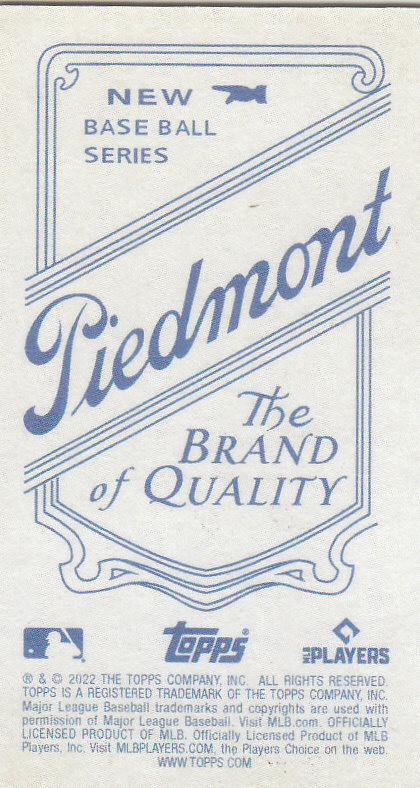 2022 Topps 206 Wave 2 Baseball "Piedmont Back" Parallel Cards - Picture 15 of 25