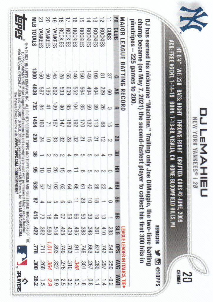 2022 Topps Chrome Baseball "Refractors" Parallel Cards - Picture 9 of 159