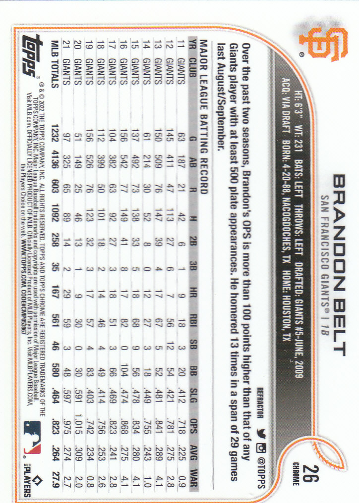 2022 Topps Chrome Baseball "Refractors" Parallel Cards - Picture 13 of 159