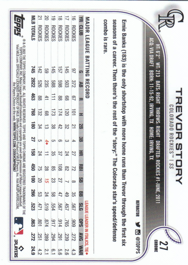 2022 Topps Chrome Baseball "Refractors" Parallel Cards - Picture 15 of 159