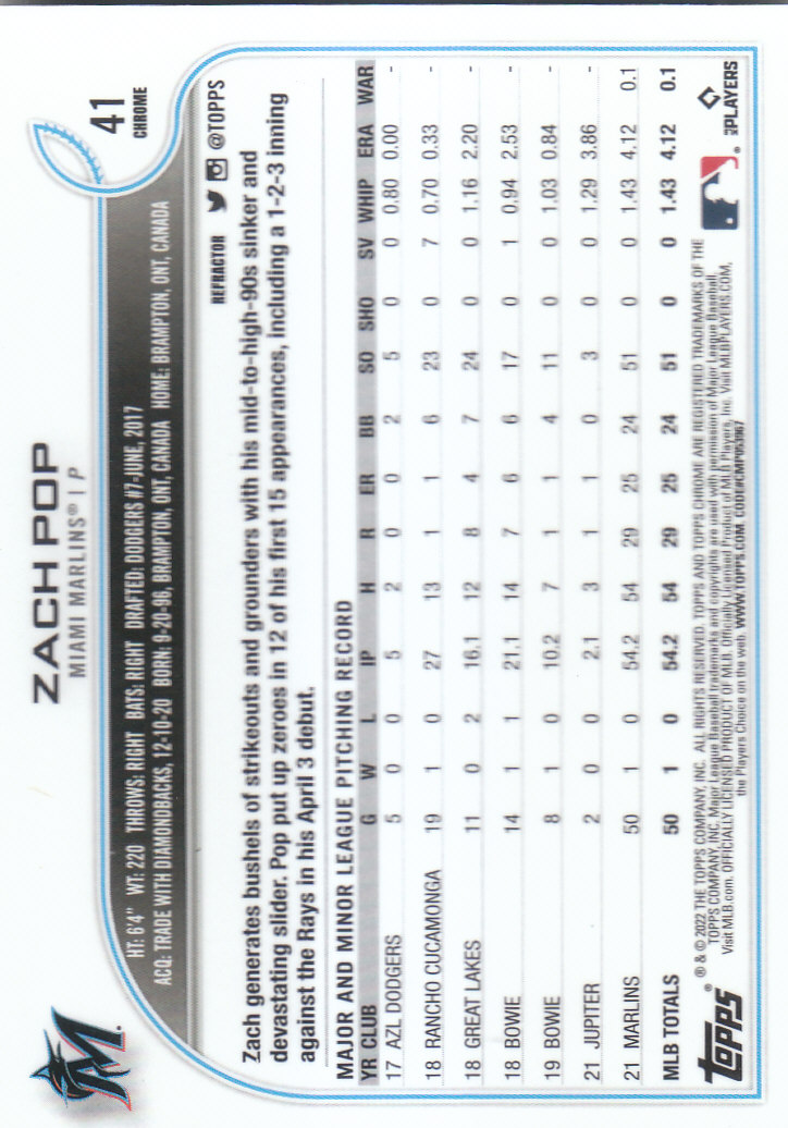 2022 Topps Chrome Baseball "Refractors" Parallel Cards - Picture 23 of 159