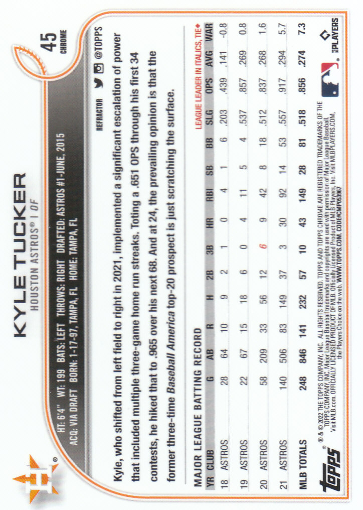 2022 Topps Chrome Baseball "Refractors" Parallel Cards - Picture 27 of 159