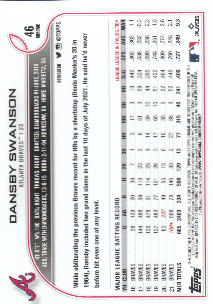 2022 Topps Chrome Baseball "Refractors" Parallel Cards - Picture 29 of 159