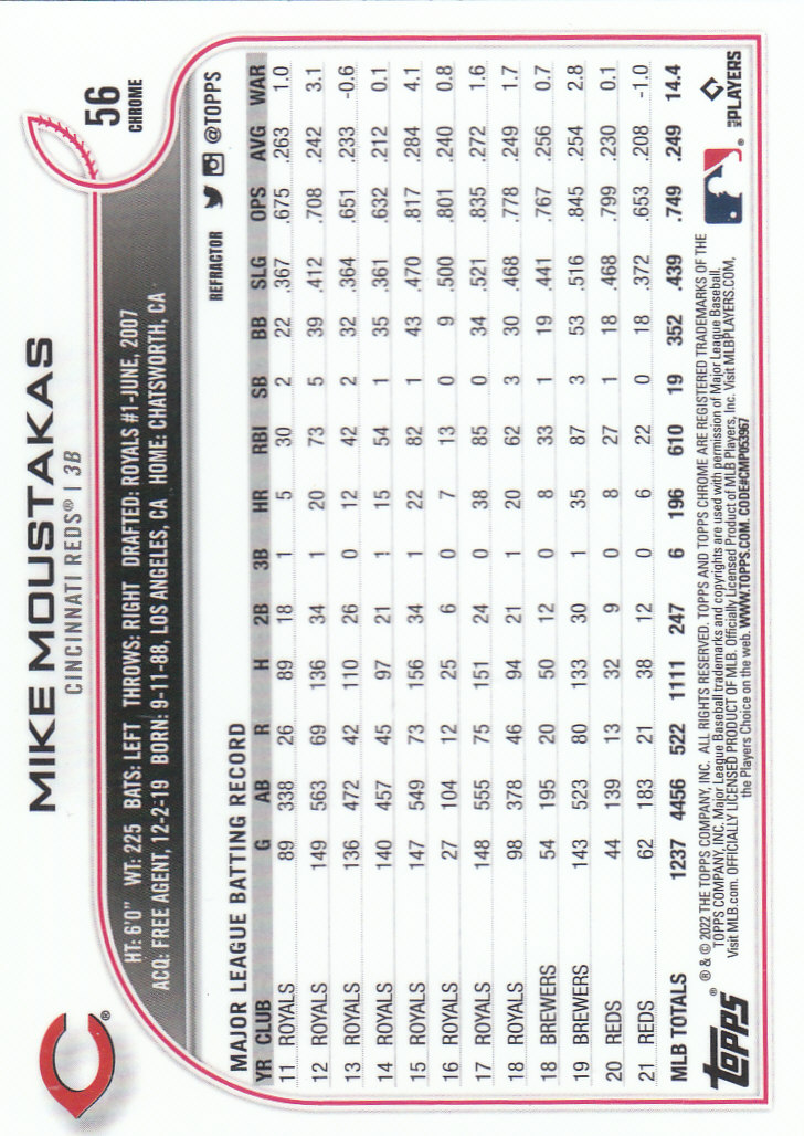 2022 Topps Chrome Baseball "Refractors" Parallel Cards - Picture 37 of 159