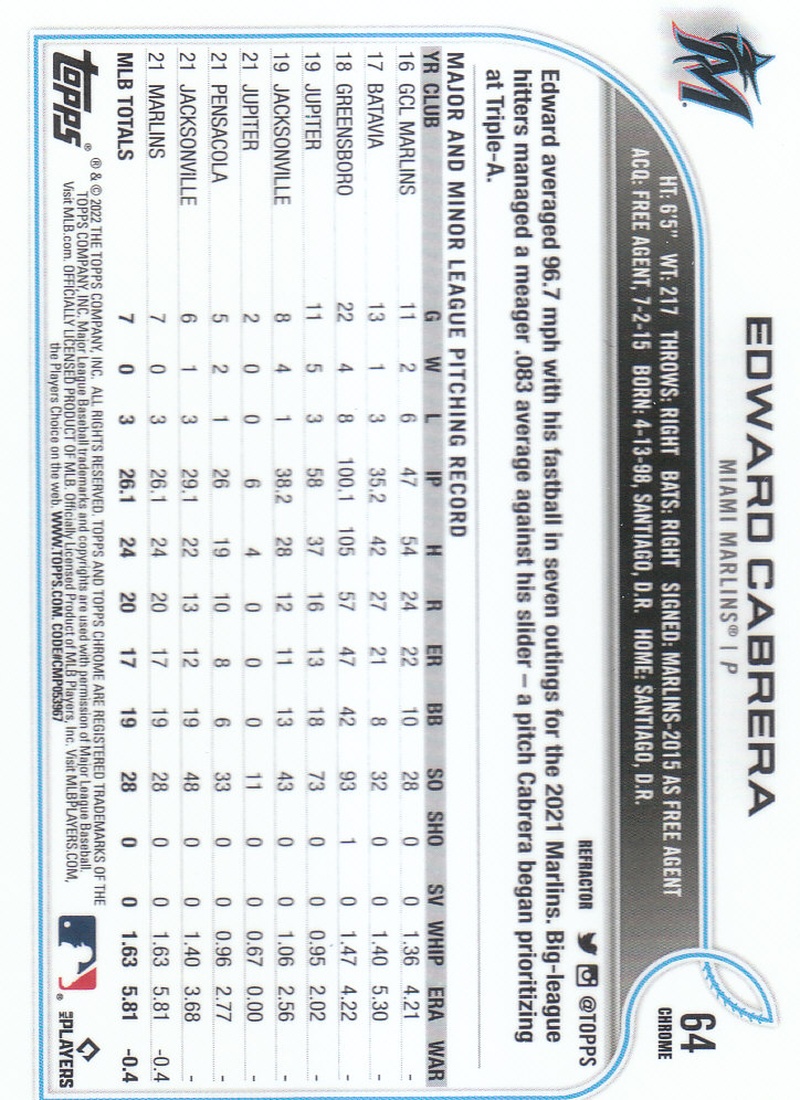2022 Topps Chrome Baseball "Refractors" Parallel Cards - Picture 41 of 159