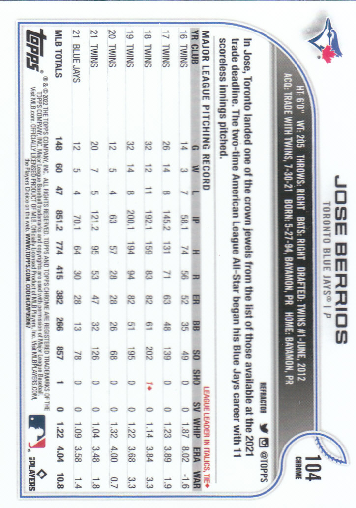 2022 Topps Chrome Baseball "Refractors" Parallel Cards - Picture 75 of 159