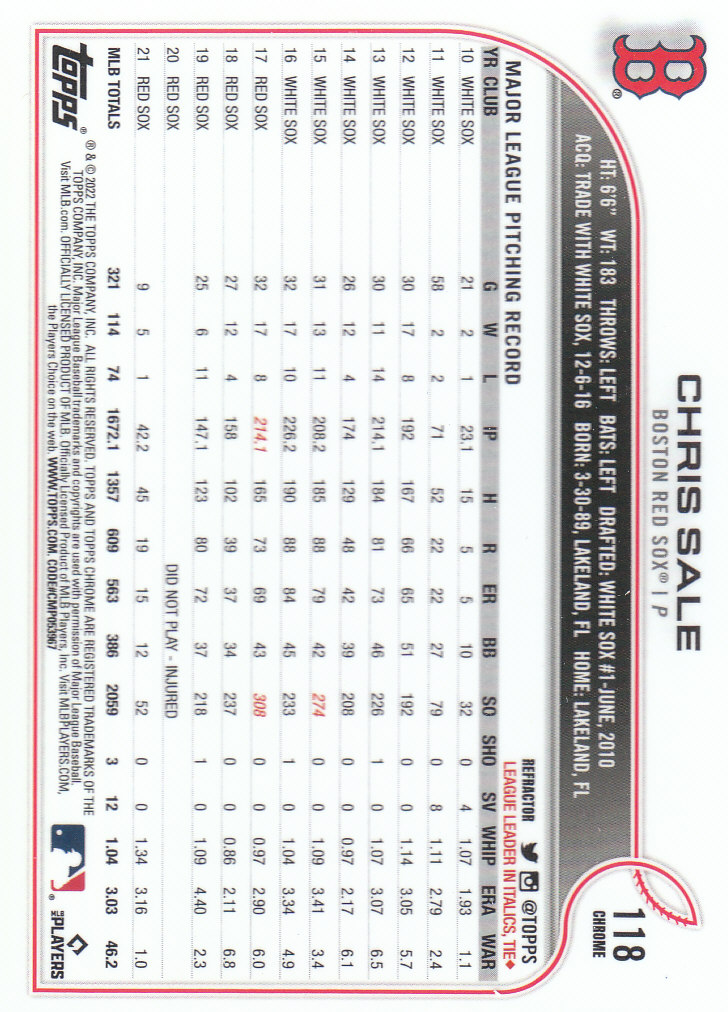 2022 Topps Chrome Baseball "Refractors" Parallel Cards - Picture 85 of 159