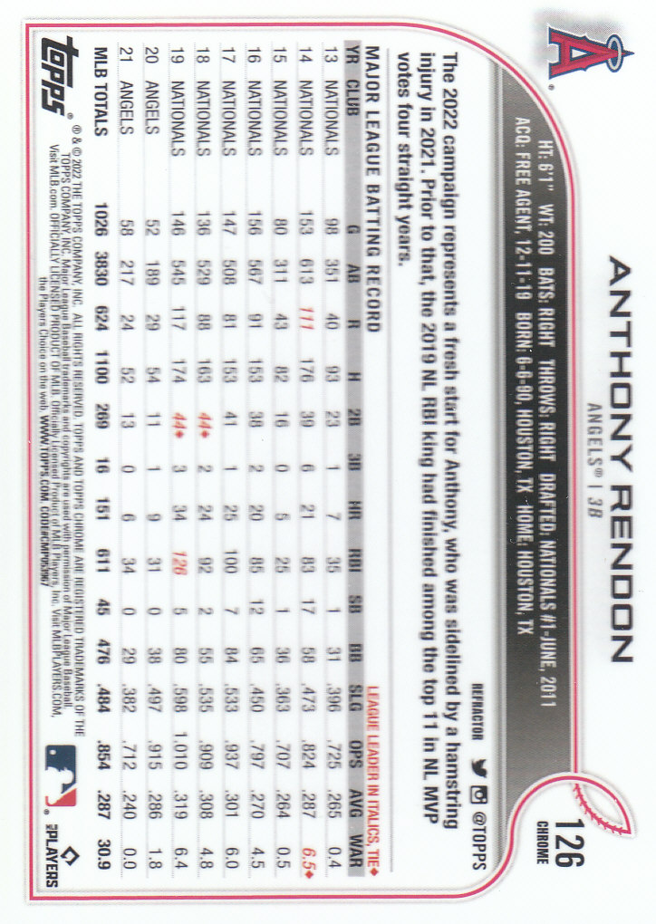 2022 Topps Chrome Baseball "Refractors" Parallel Cards - Picture 97 of 159