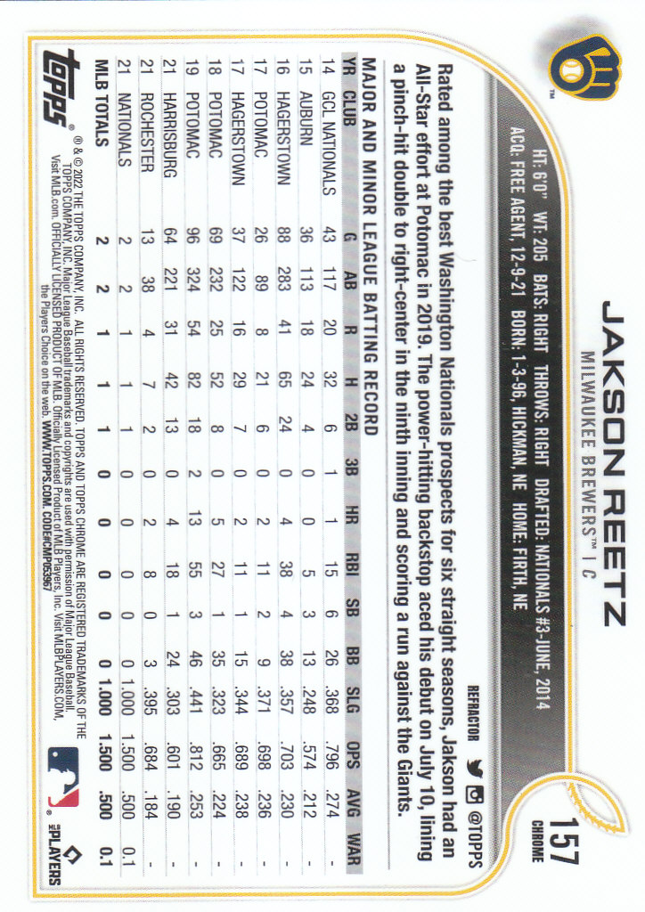 2022 Topps Chrome Baseball "Refractors" Parallel Cards - Picture 125 of 159