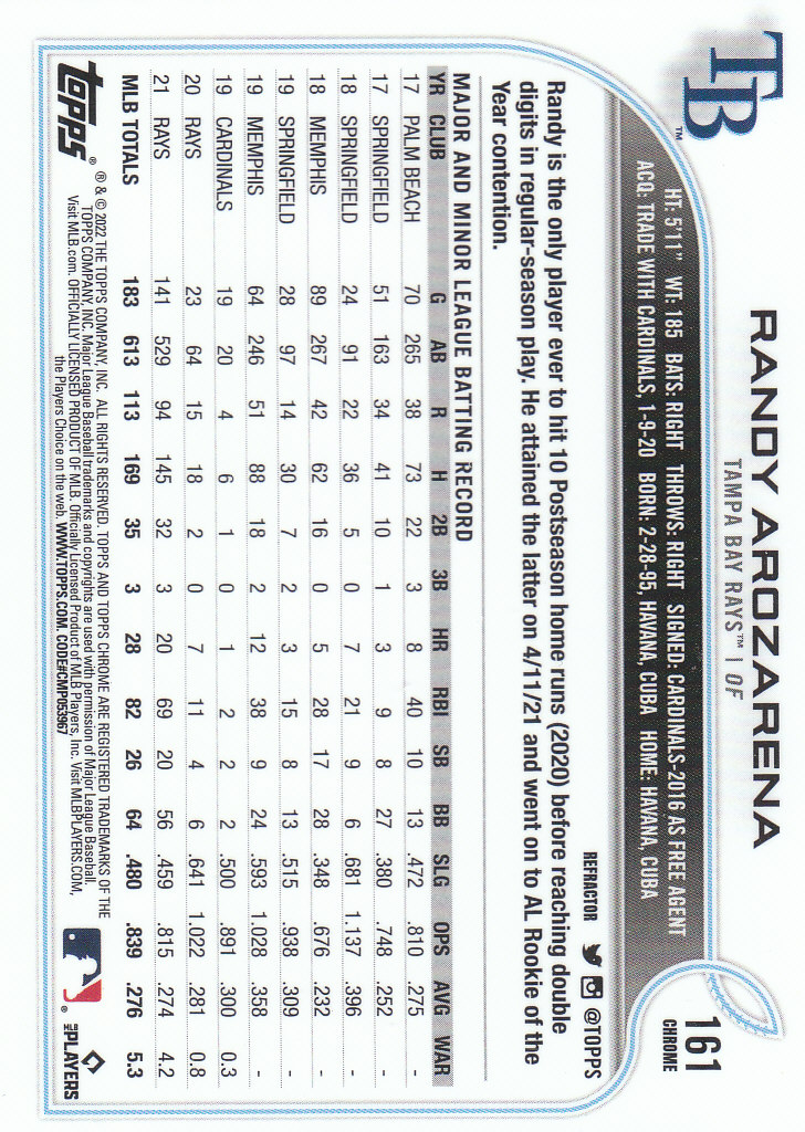 2022 Topps Chrome Baseball "Refractors" Parallel Cards - Picture 127 of 159
