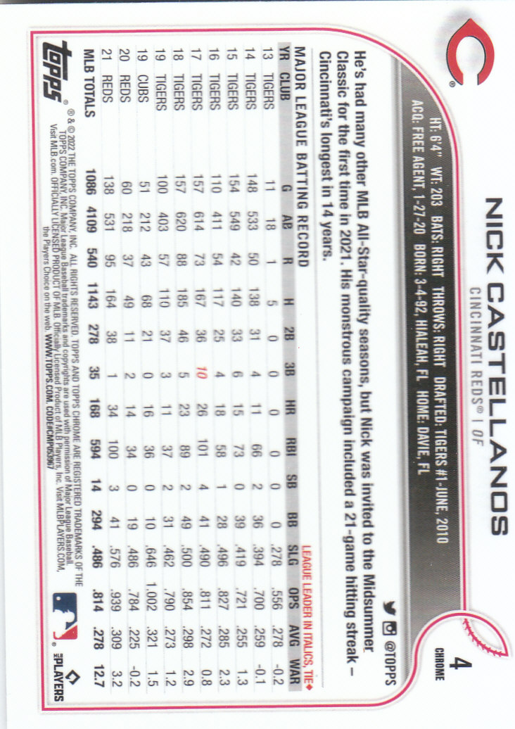2022 Topps Chrome Baseball "Prism Refractors" Parallel Cards - Picture 3 of 93
