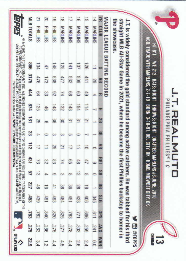 2022 Topps Chrome Baseball "Prism Refractors" Parallel Cards - Picture 7 of 93