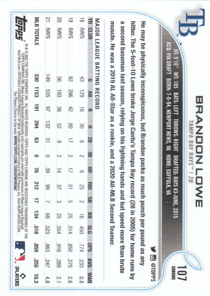 2022 Topps Chrome Baseball "Prism Refractors" Parallel Cards - Picture 47 of 93