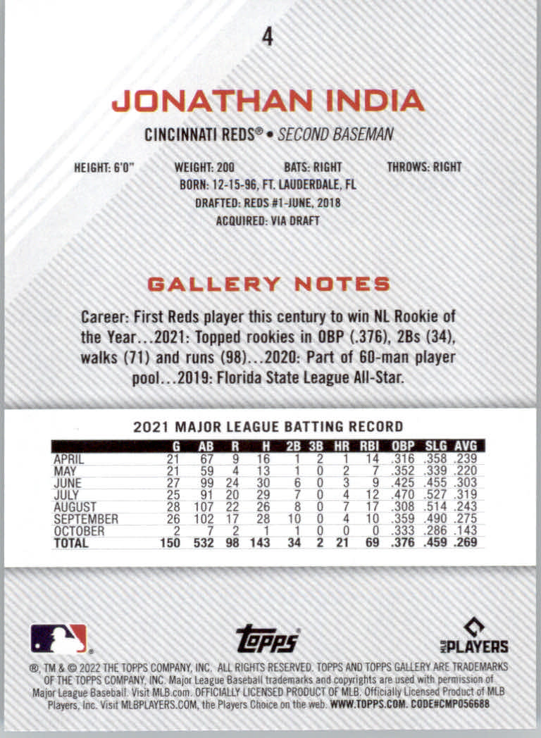 2022 Topps Gallery Baseball "Main Set" Base Cards #1 to #200 - Picture 7 of 359