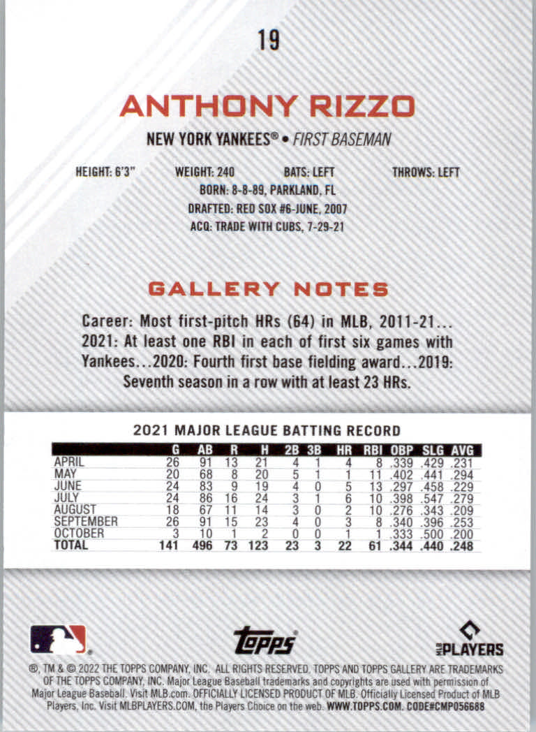 2022 Topps Gallery Baseball "Main Set" Base Cards #1 to #200 - Picture 33 of 359