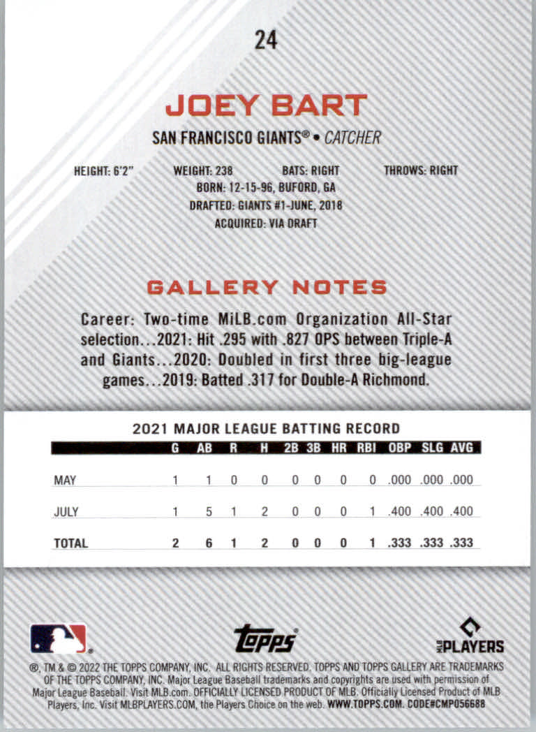 2022 Topps Gallery Baseball "Main Set" Base Cards #1 to #200 - Picture 43 of 359