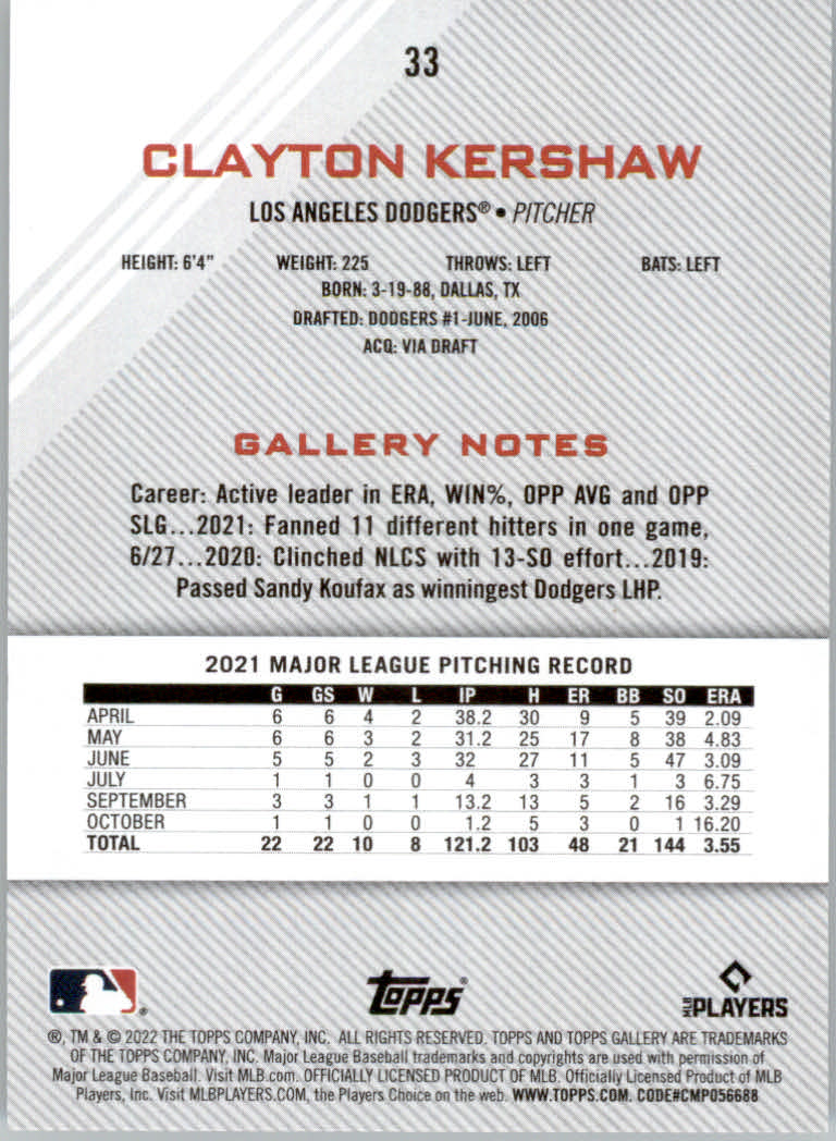 2022 Topps Gallery Baseball "Main Set" Base Cards #1 to #200 - Picture 59 of 359