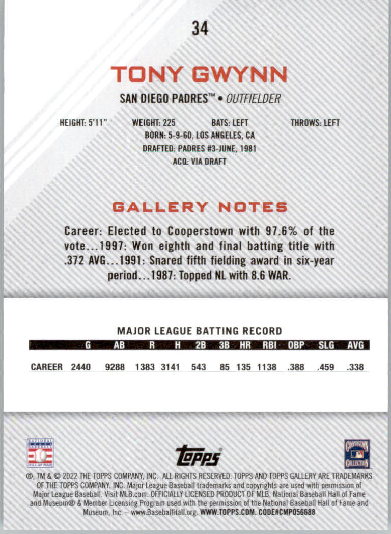2022 Topps Gallery Baseball "Main Set" Base Cards #1 to #200 - Picture 61 of 359