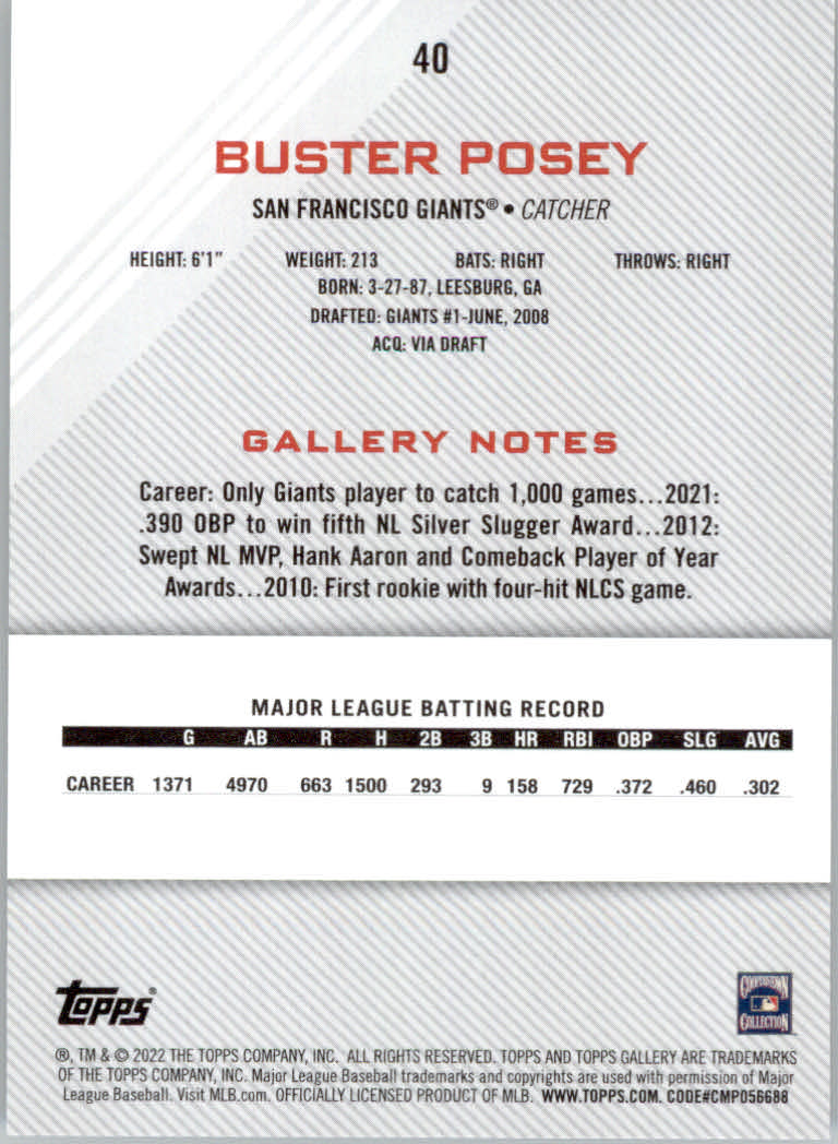 2022 Topps Gallery Baseball "Main Set" Base Cards #1 to #200 - Picture 69 of 359