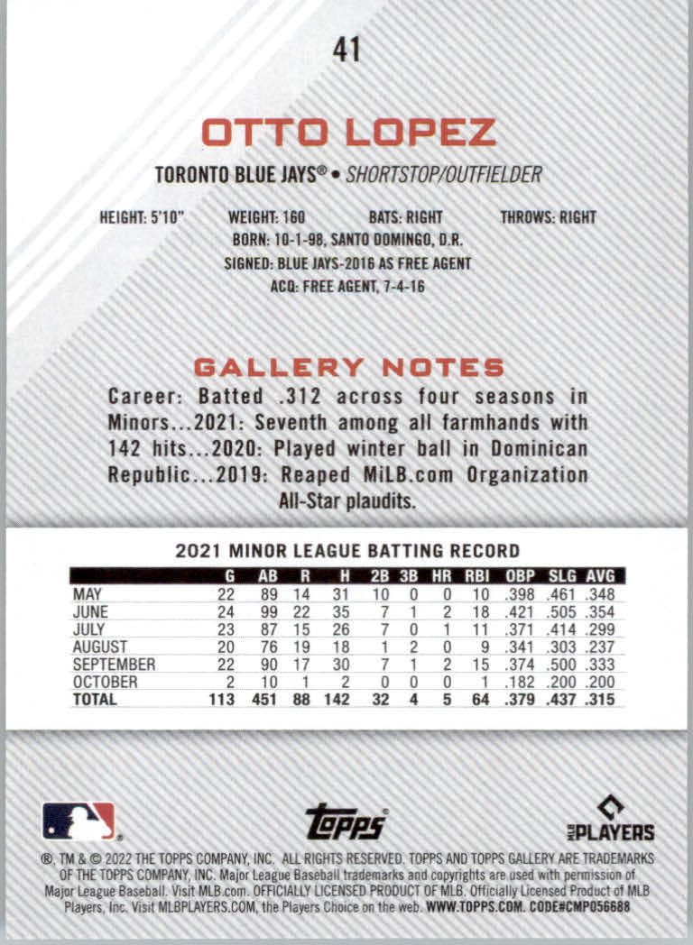 2022 Topps Gallery Baseball "Main Set" Base Cards #1 to #200 - Picture 71 of 359