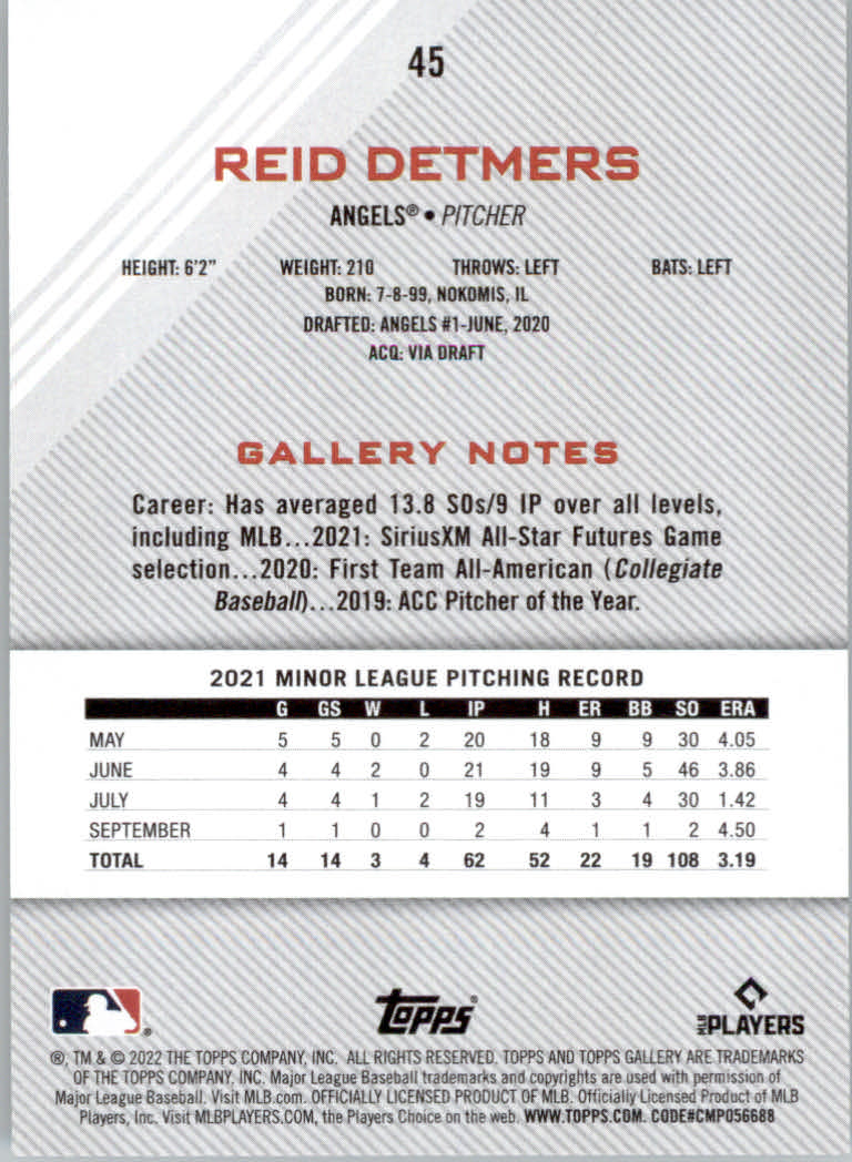 2022 Topps Gallery Baseball "Main Set" Base Cards #1 to #200 - Picture 75 of 359