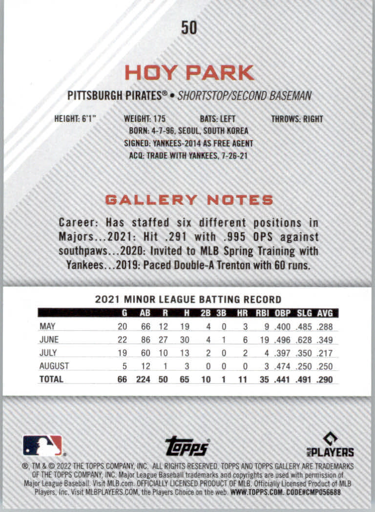 2022 Topps Gallery Baseball "Main Set" Base Cards #1 to #200 - Picture 85 of 359
