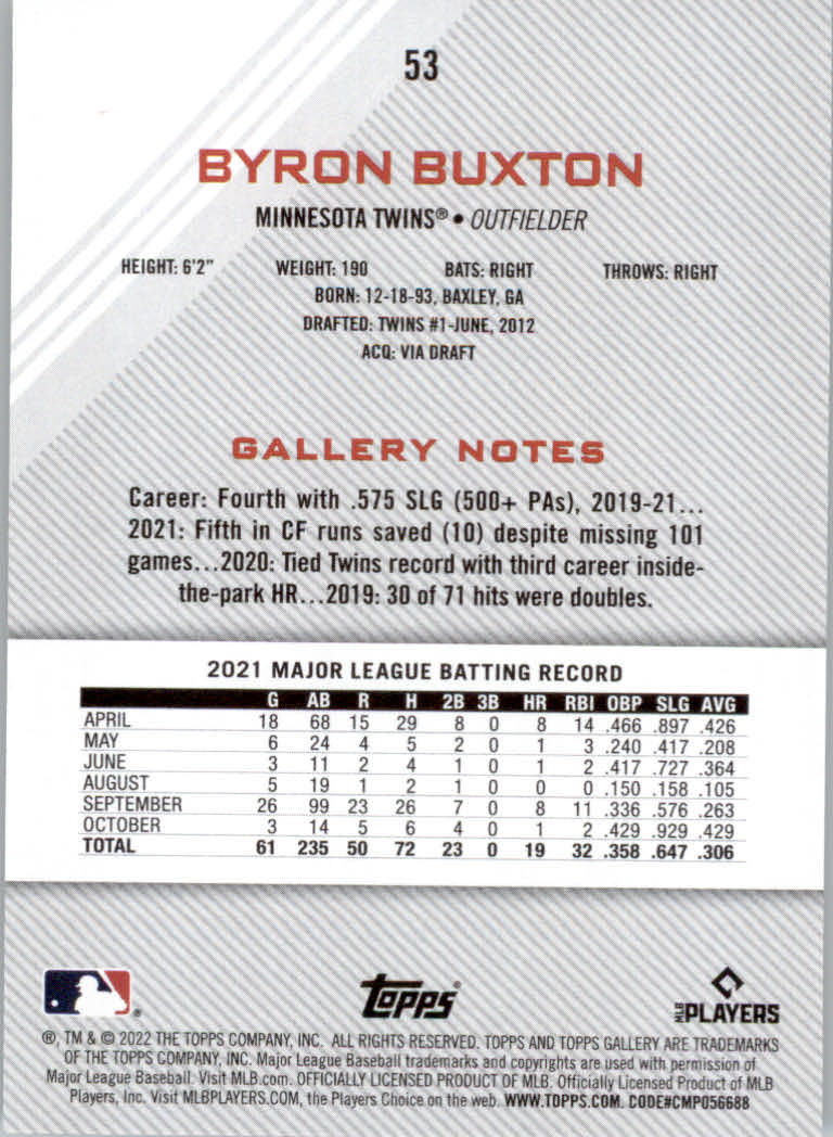 2022 Topps Gallery Baseball "Main Set" Base Cards #1 to #200 - Picture 91 of 359