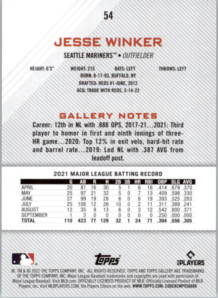 2022 Topps Gallery Baseball "Main Set" Base Cards #1 to #200 - Picture 93 of 359