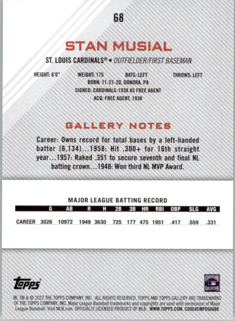 2022 Topps Gallery Baseball "Main Set" Base Cards #1 to #200 - Picture 113 of 359