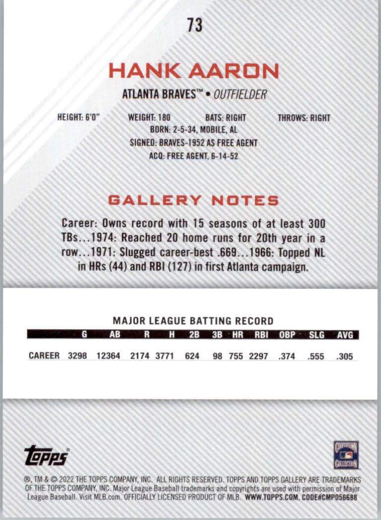2022 Topps Gallery Baseball "Main Set" Base Cards #1 to #200 - Picture 123 of 359