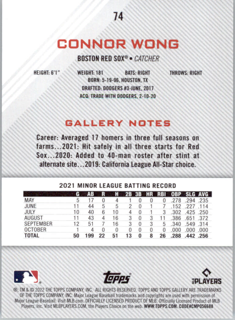 2022 Topps Gallery Baseball "Main Set" Base Cards #1 to #200 - Picture 125 of 359