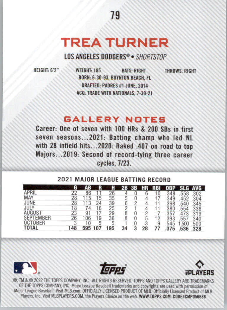 2022 Topps Gallery Baseball "Main Set" Base Cards #1 to #200 - Picture 135 of 359