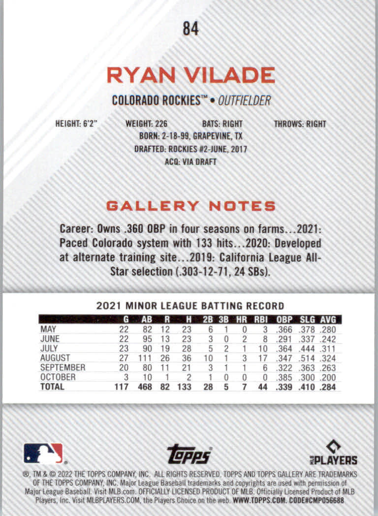 2022 Topps Gallery Baseball "Main Set" Base Cards #1 to #200 - Picture 145 of 359