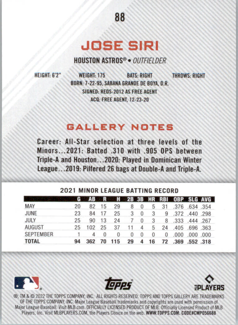 2022 Topps Gallery Baseball "Main Set" Base Cards #1 to #200 - Picture 151 of 359
